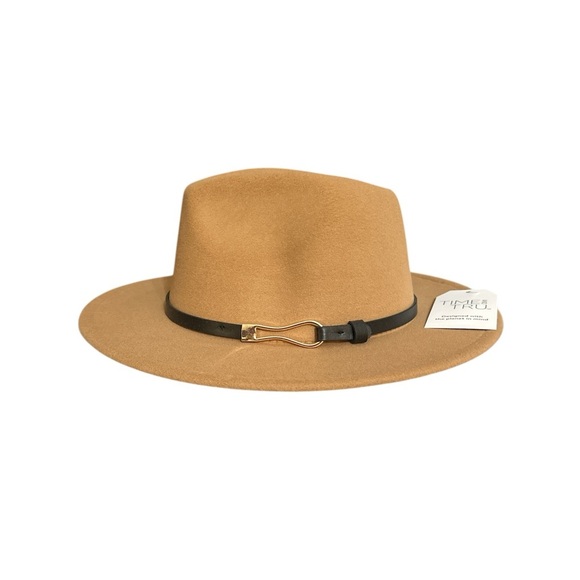 NWT Women’s Time and Tru Camel and Brown Fedora Hat OneSize - Picture 2 of 4